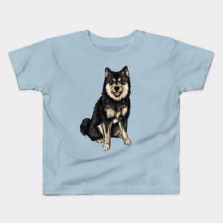 Finnish Lapphund Dog | Black and Tan Kids T-Shirt